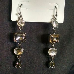 Beautiful rhinestone evening earrings